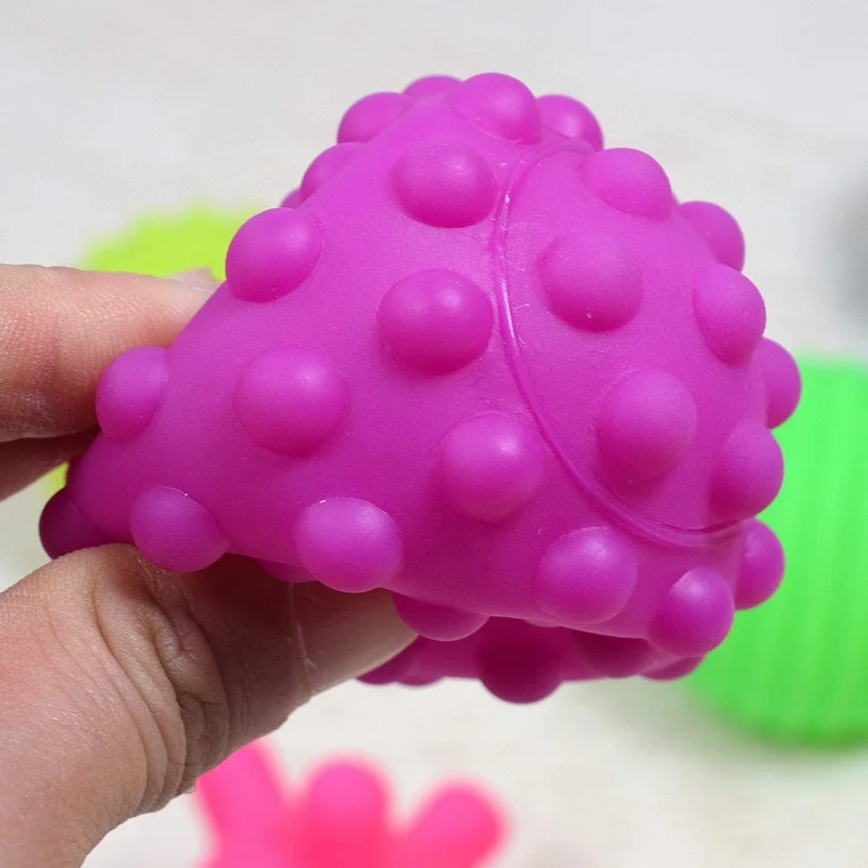 Sensory Balls for Babies Sensory Baby Crawling Toy Activity Textured Soft Bouncy Ball Rattle Montessori Toys for Babies 3+ Month 5