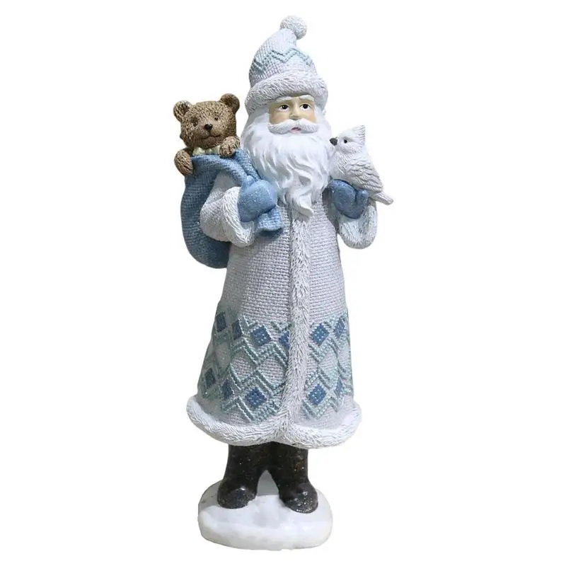 

Resin Santa Claus Figurines Miniature Santa Claus Resin Holiday Figurine With Animals And Christmas Tree For Home Garden