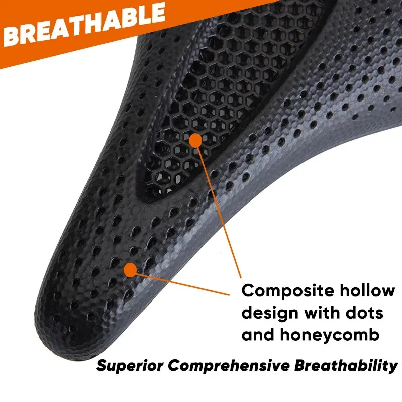 Bicycle saddle BUCKLOS 3D Printed Carbon Saddle MTB Road Bike Seat For Bicycle Hollow Light Weight Bike Seat Cushion Accessories