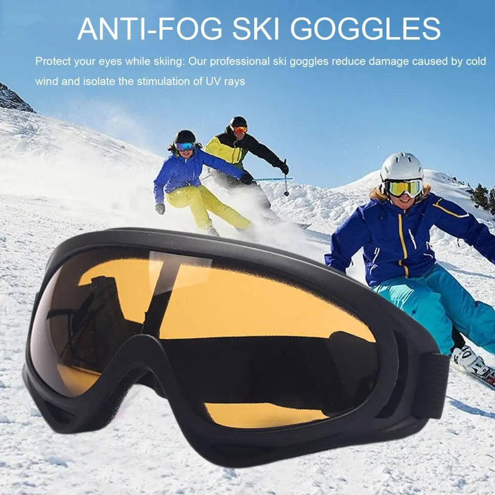 Protective Snow Goggles Windproof Uv Protection Ski Goggles with Adjustable Strap for Men Women Anti Fog Snowboard for Cycling