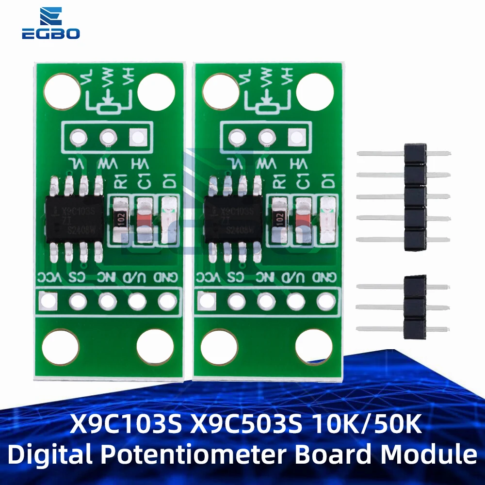 1 ~ 10PCS EGBO X9C103S X9C503S 10K/50K Digital Potentiometer Board Modul DC3V-5V für Arduino