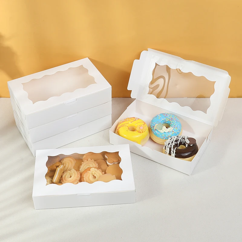 10/20Pcs Cake Dessert Boxes with Clear Window, Paper Bakery Packaging Boxes for Cupcake... - SKU CDB02021 - UGI Packaging