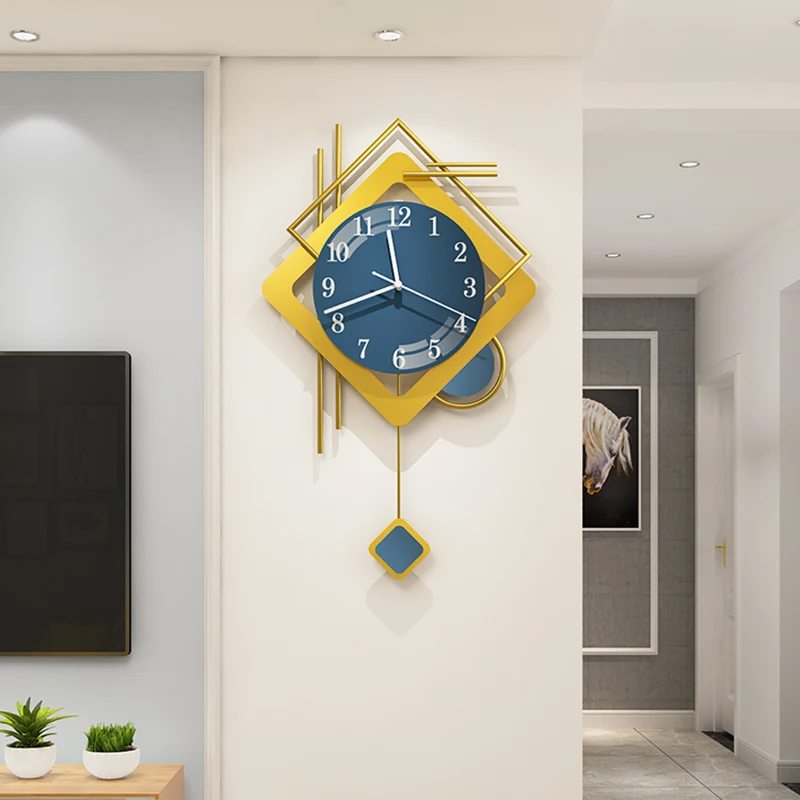 

Metal Design Wall Clock Nordic Silent Luxury Living Room Wall Clocks Modern Stylish Digit Reloj Pared Decorativo Home Decor