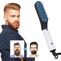 Lisseur de Barbe Multifonctionnel Portable 2 en 1, Outil de Coiffure pour Homme 6
