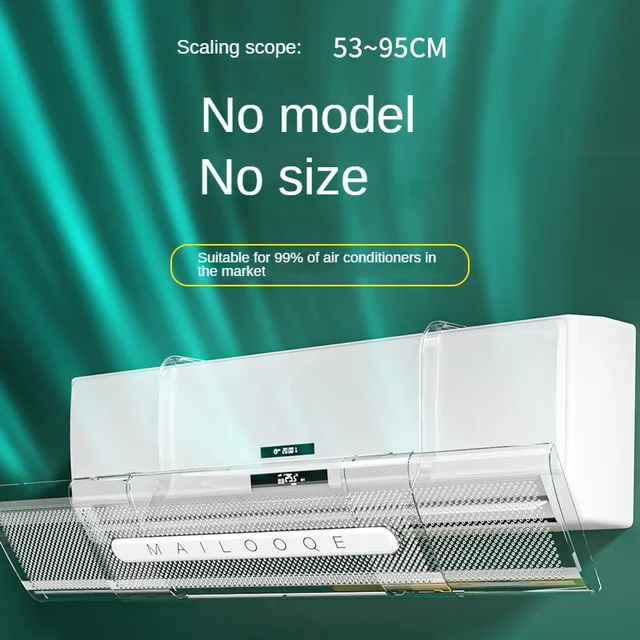 Pet Átlátszó Légkondicionáló Szélvédő Szülés Csecsemő Egyenes Elleni Fújó Szélirányító Motorháztető Szél Pajzs - Image 2