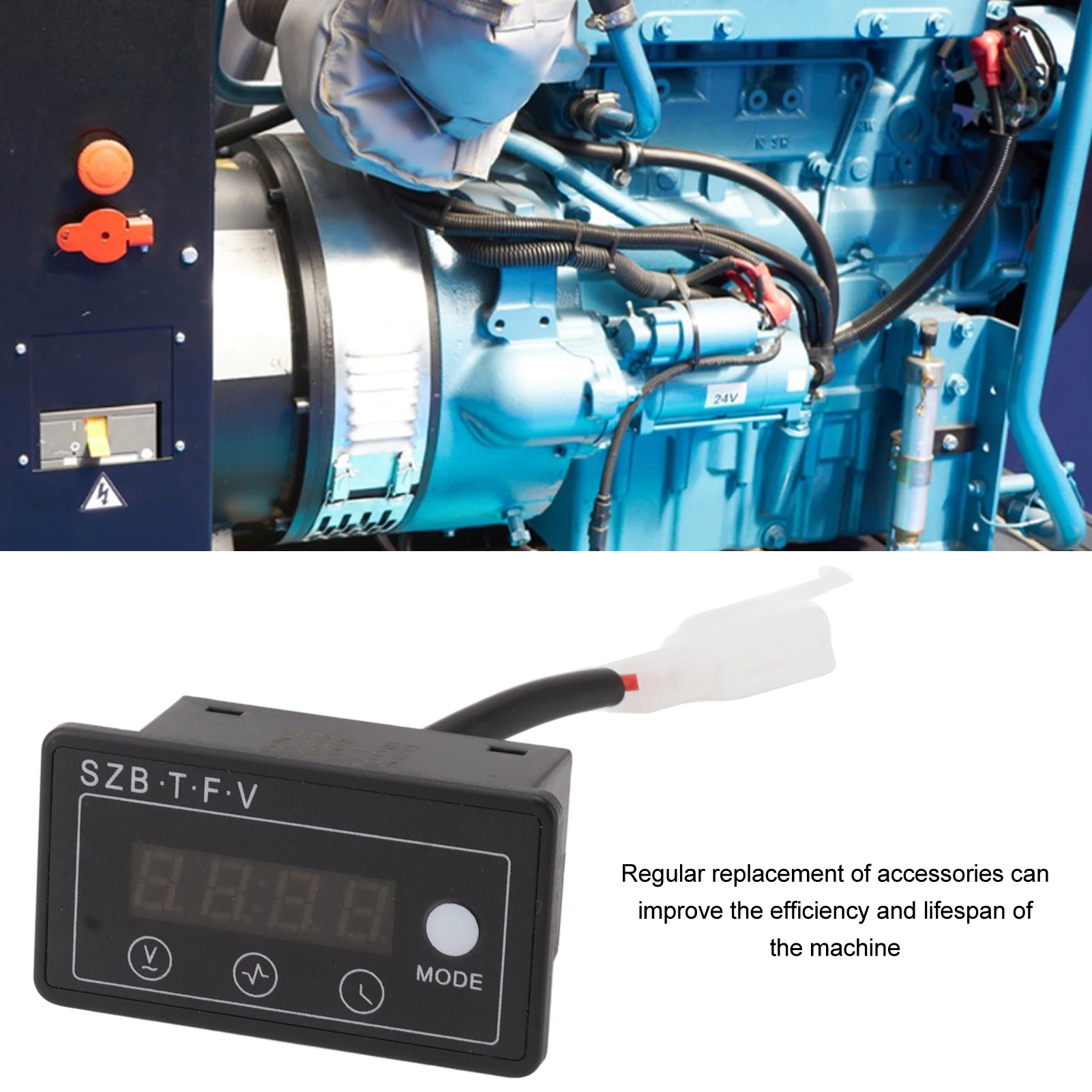 Generator Digital Display Meter Accurate Quick Response Engine Voltage Meter 90‑250V Home Tool digital display meter