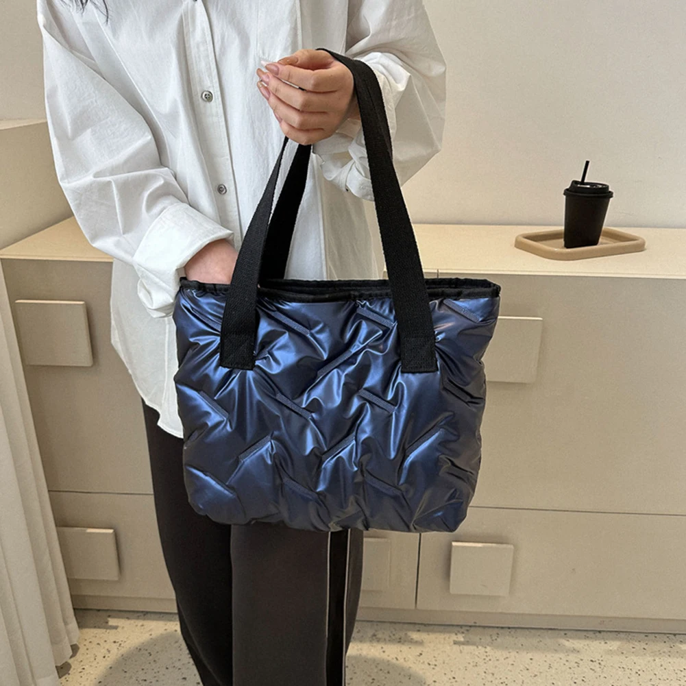 Quilted Puffer Crossbody Bag - Lightweight Nylon Puffy Tote Shoulder Bag For Women, Hobo Style Carryall - View #7