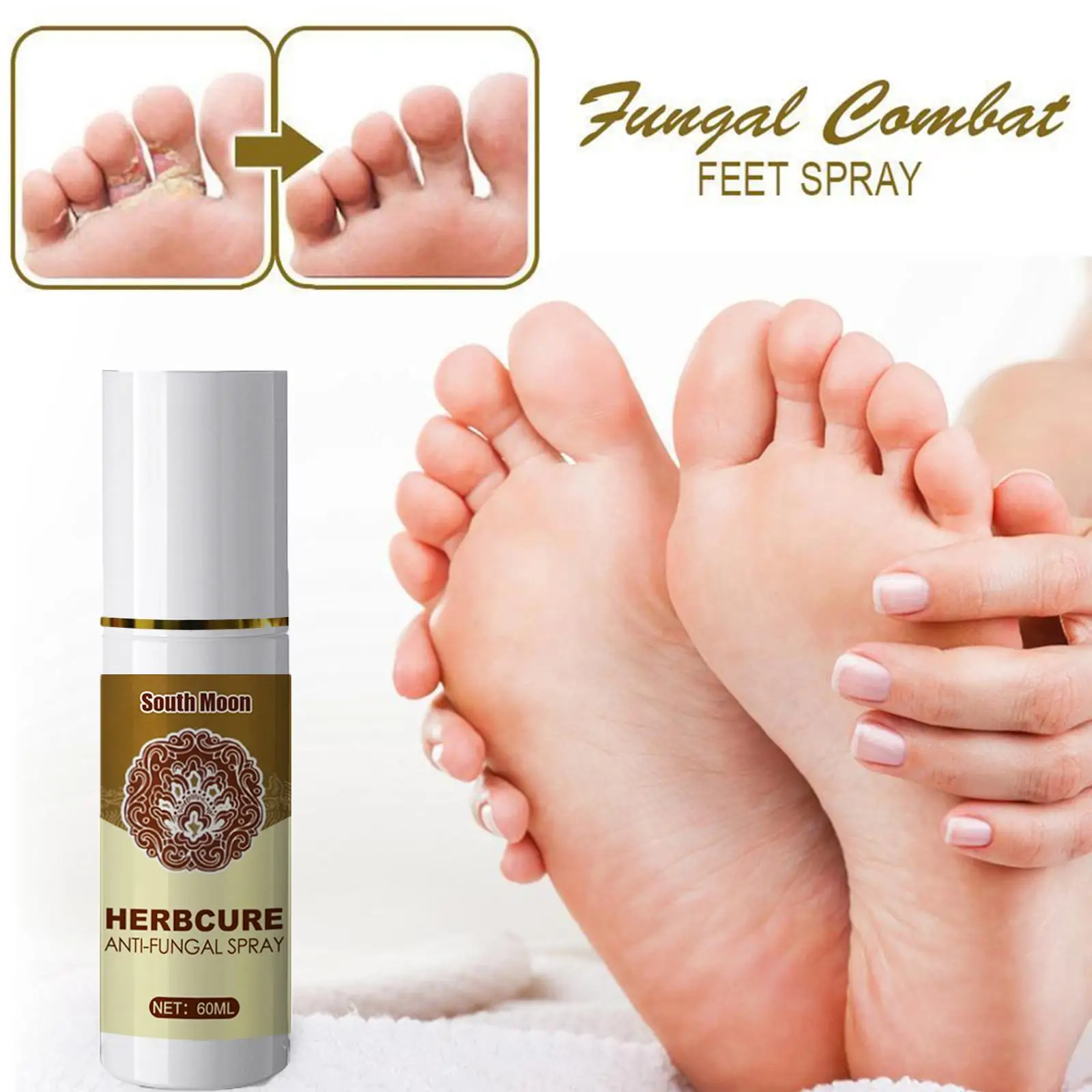 Fungal Combat Feet Spray Foot Sterilize Spray Herbal Antifungal