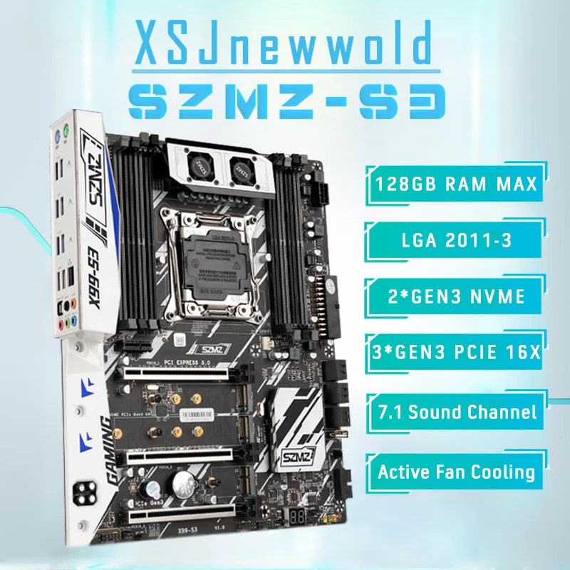SZMZ LGA 2011 V3 игровая материнская плата с поддержкой 8 DDR4 REG ECC памяти, NVME M.2 и USB3.0 - Placa Mae LGA2011