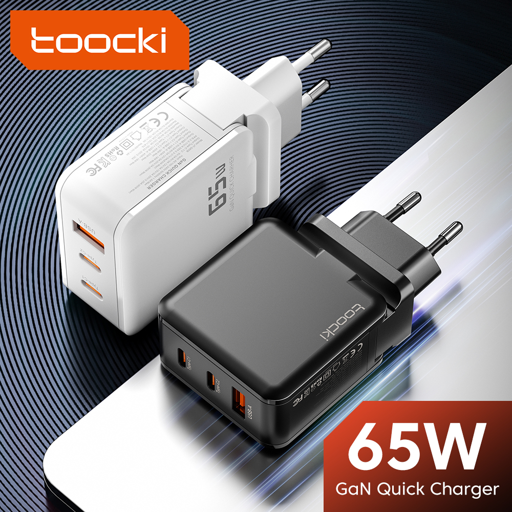Toocki 65W GaN USB Type C Charger PPS 45W 25W Fast Charge for Samsung QC3.0 P3.0 Fast USB C Charger for iPhone 14 13 Macbook