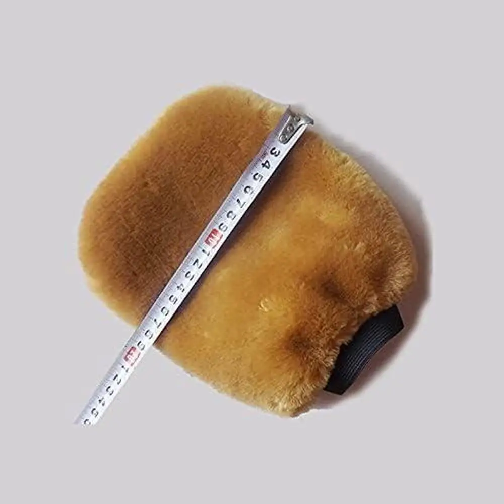 1 x Sheepskin Wash Mitt Soft Plush Lambswool Car Cleaning Washing Waxing Glove Fit for cars