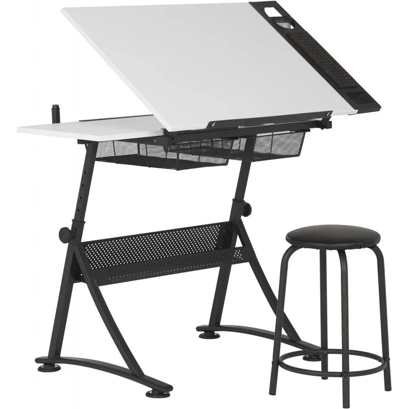 

47" W Fusion Craft Center with 24" Supply Tray, 60 Degree Angle Adjustable Top and Height Adjustable from 27.75" – 35.5" when Fl