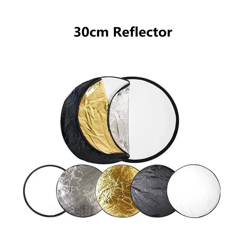 30CM 5 IN 1 Round Photography Reflector Collapsible Photo Studio Photo Reflecotor Photographic Lighting Reflector photography reflector