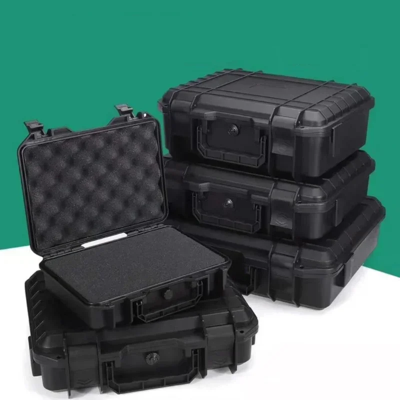 ABS Tool Box Plastic Safety Equipment Instrument Case Portable Dry Tool Box Impact Resistant Tool Case with Pre-cut Foam Box 2