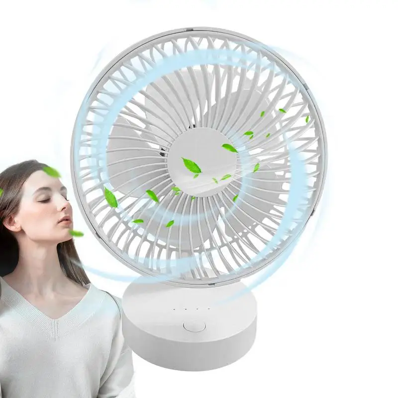 

Car Fan Automotive Cooling Fan Front Seat Rechargeable Car Camping Fan Quiet Battery Powered Desk Fan 4 Speeds Strong Airflow