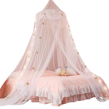 Princess Bed Canopy with Mosquito Net & Lights 1