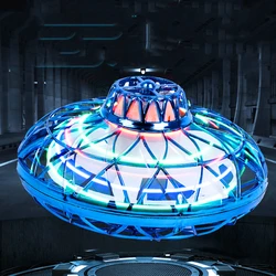 LED New Colorful Slewing Ball Magic Floating Slewing Induction UFO Flying Ball USB Charging Puzzle Flying Gyro Toy Birthday Gift