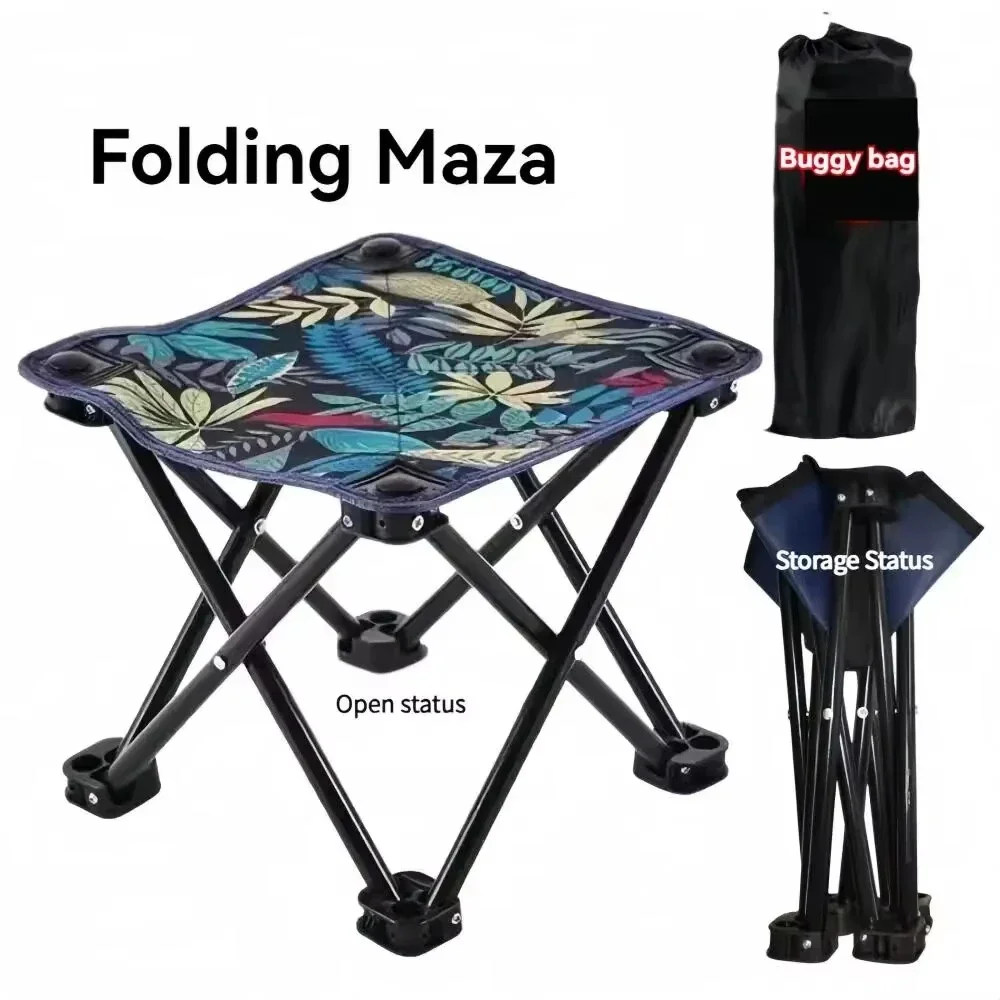 FZCSPEED Camping Stool Lightweight Chair Portable Foldable Stable Weight Capacity 300 Lbs For Fishing Camping