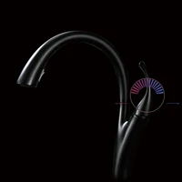 AITANA ก๊อกน้ําห้องครัวทองเหลืองสีดําดีไซน์เรียบง่ายทันสมัยด้ามจับเดี่ยวดึงออกก๊อกน้ําอ่างล้างจาน 2 ฟังก์ชั่น 6