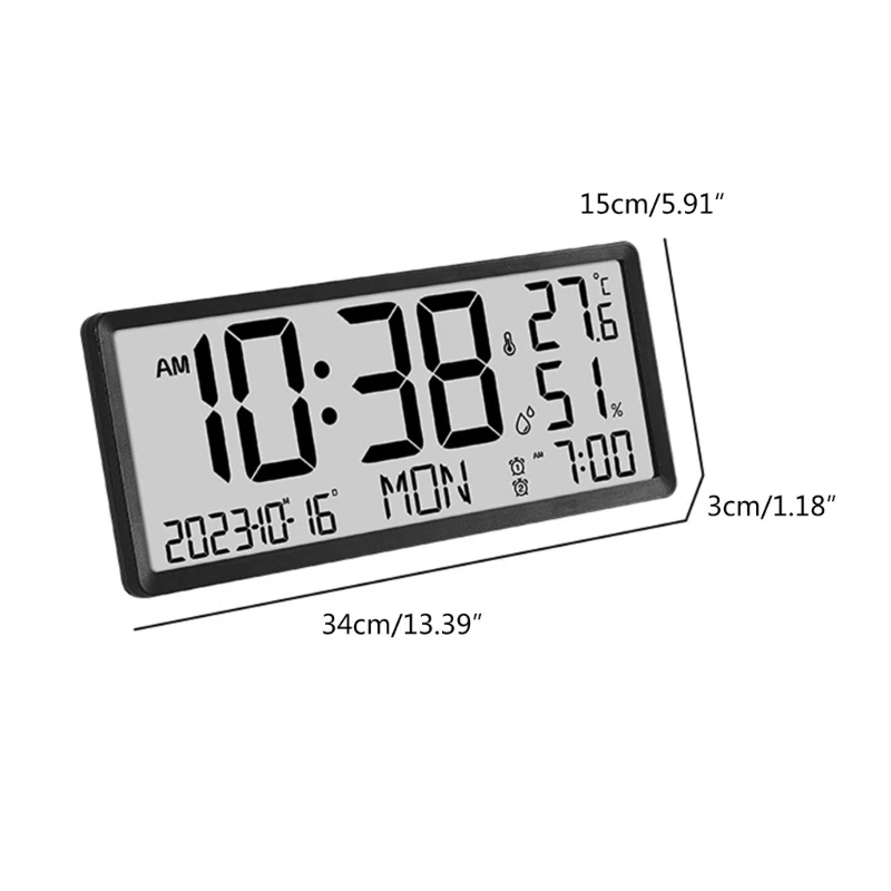 Never Needs Setting Digital Clock Battery Operated Wall Clock Reliable Electronic Desktop for Students Daily Use