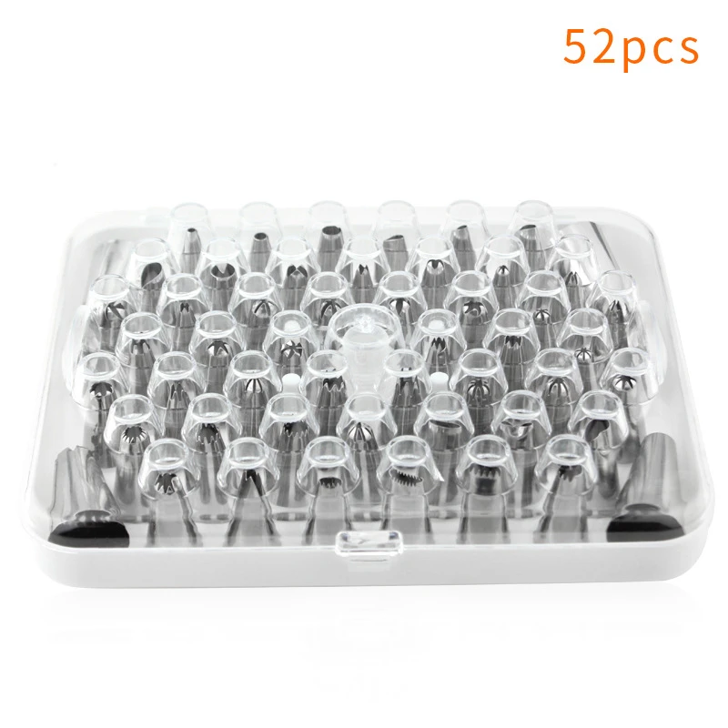 

52 Stainless Steel 304 Icing Nozzles Pastry Tips Cake Decorating Sugarcraft D826