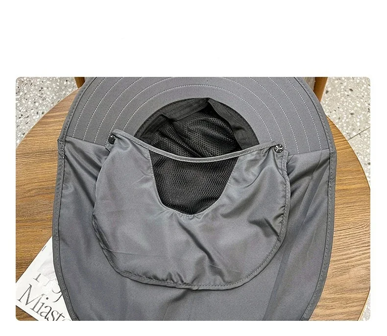 Description Picture 5 of itemSummer Sun Hats UV Protection Outdoor Hunting Fishing Cap For Men Women Hiking Camping Visor Bucket Hat Neck Flap Fisherman Hat