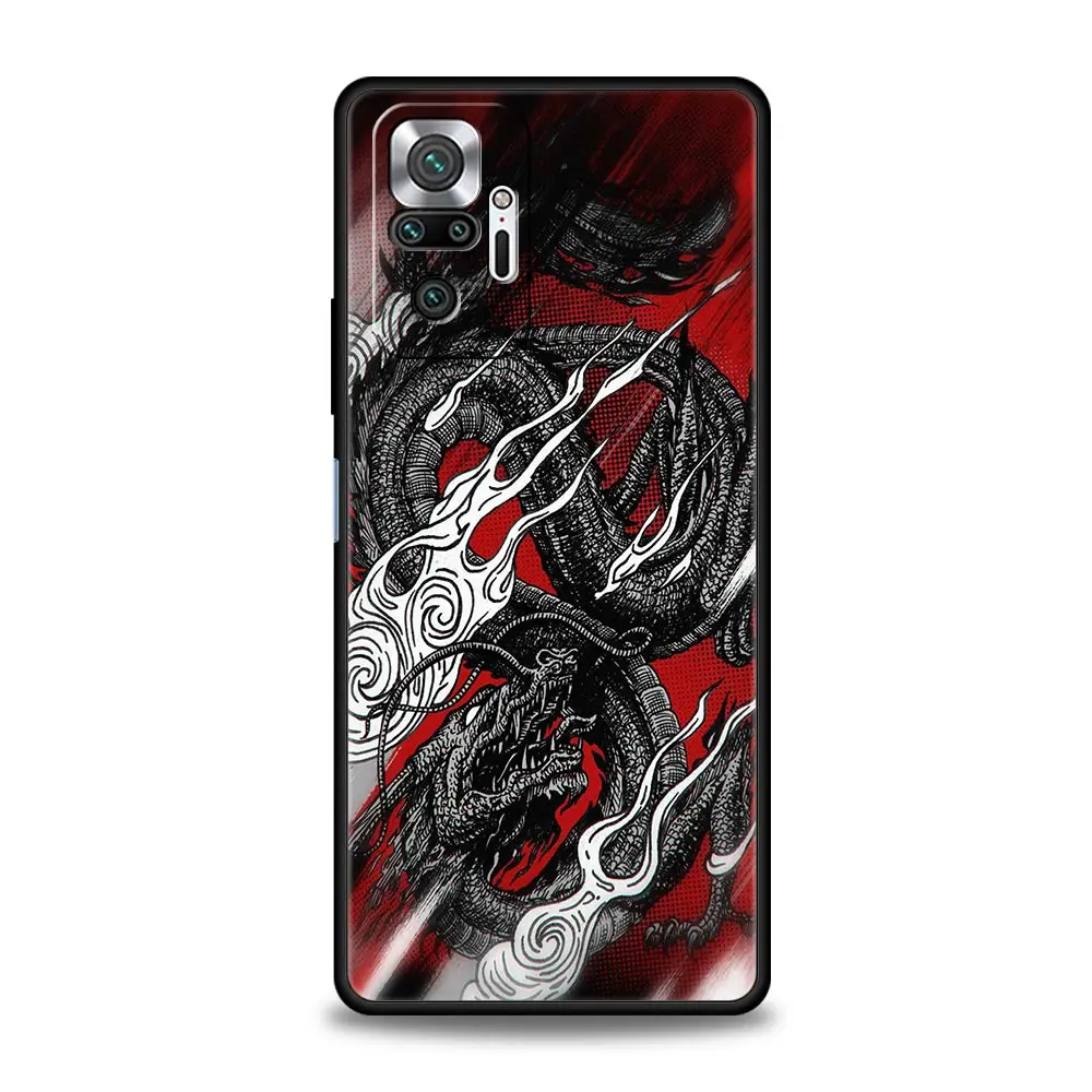Black Dragon Design Phone Case - Sleek Protective Cover