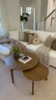 Kendall Round Modern Nesting Coffee Set of 2, Stacking Living Room Accent Tables, Light Brown 5
