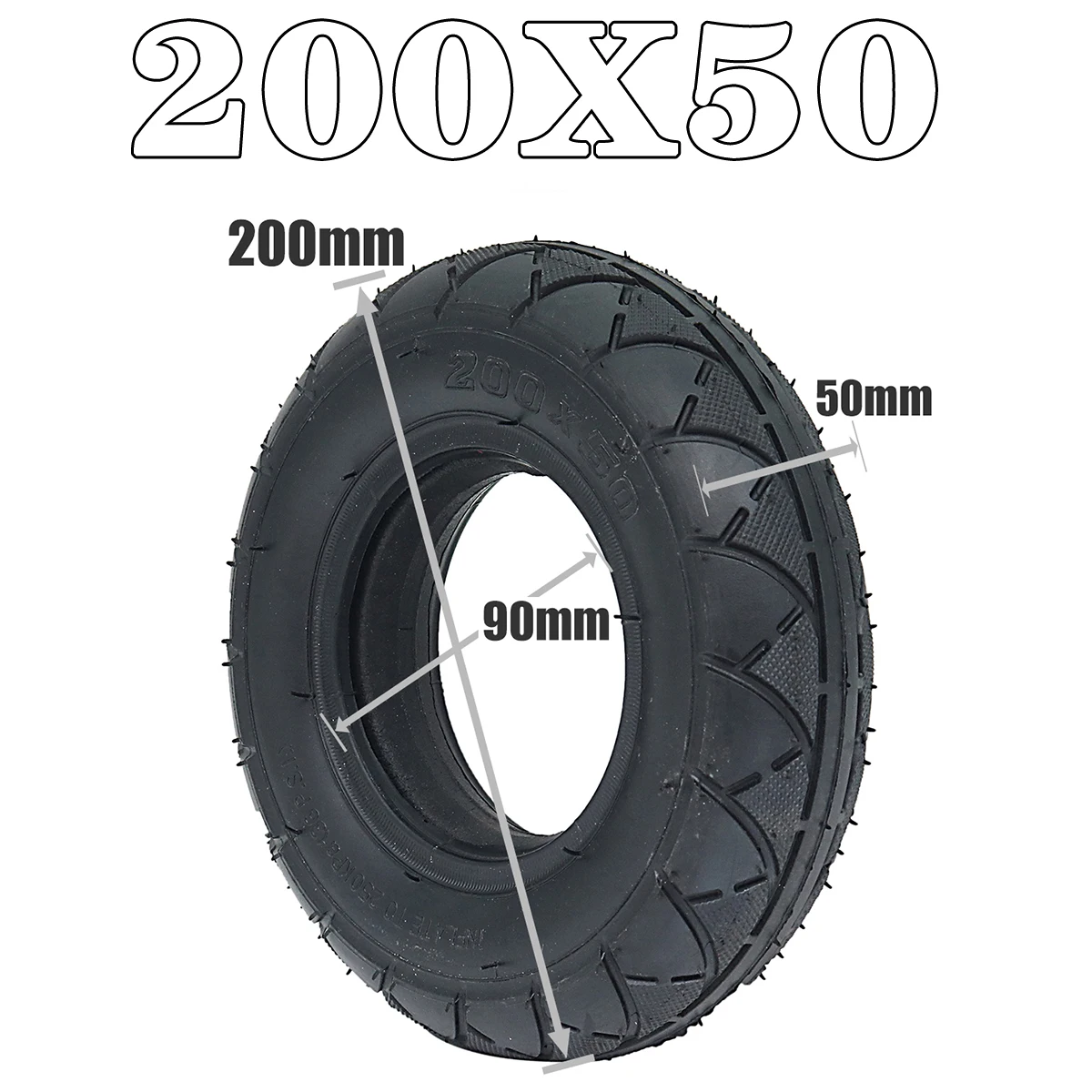 Good Quality Solid Tubeless Tire 200 X 50 (8x2) Solid/foam Filled Tire