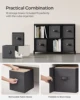SONGMICS Cube Storage Organizer with Storage Boxes, Set of 16-Cube Organizer, 16 Collapsible Non-Woven Fabric Bins, Customizable 4