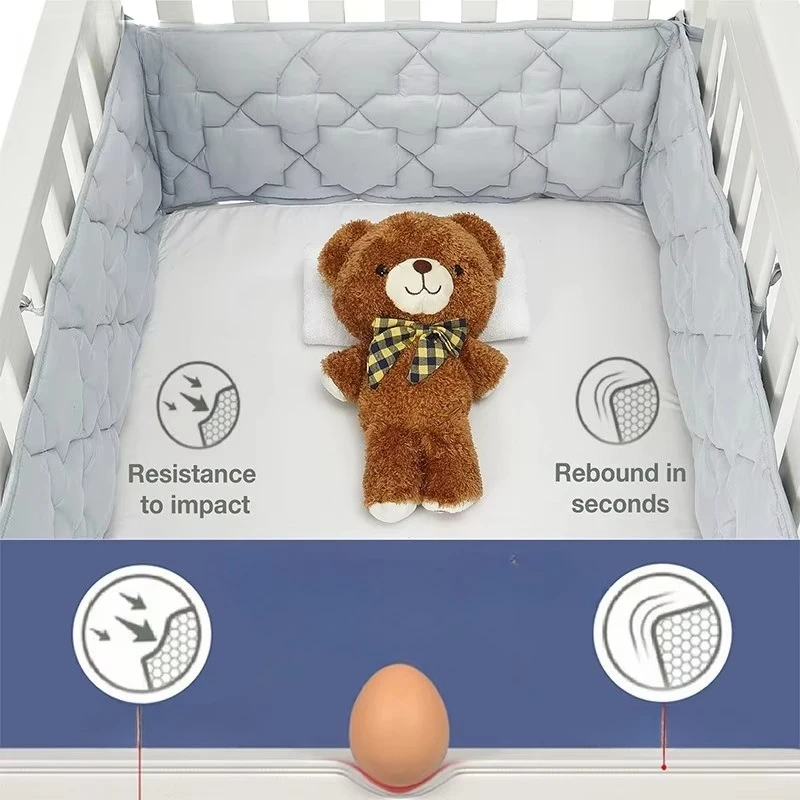 A Complete Set of Crib Bed Around Baby Ears Anti-collision Quilted Children's Bed Around Baby Crib Fence Flexible Packaging