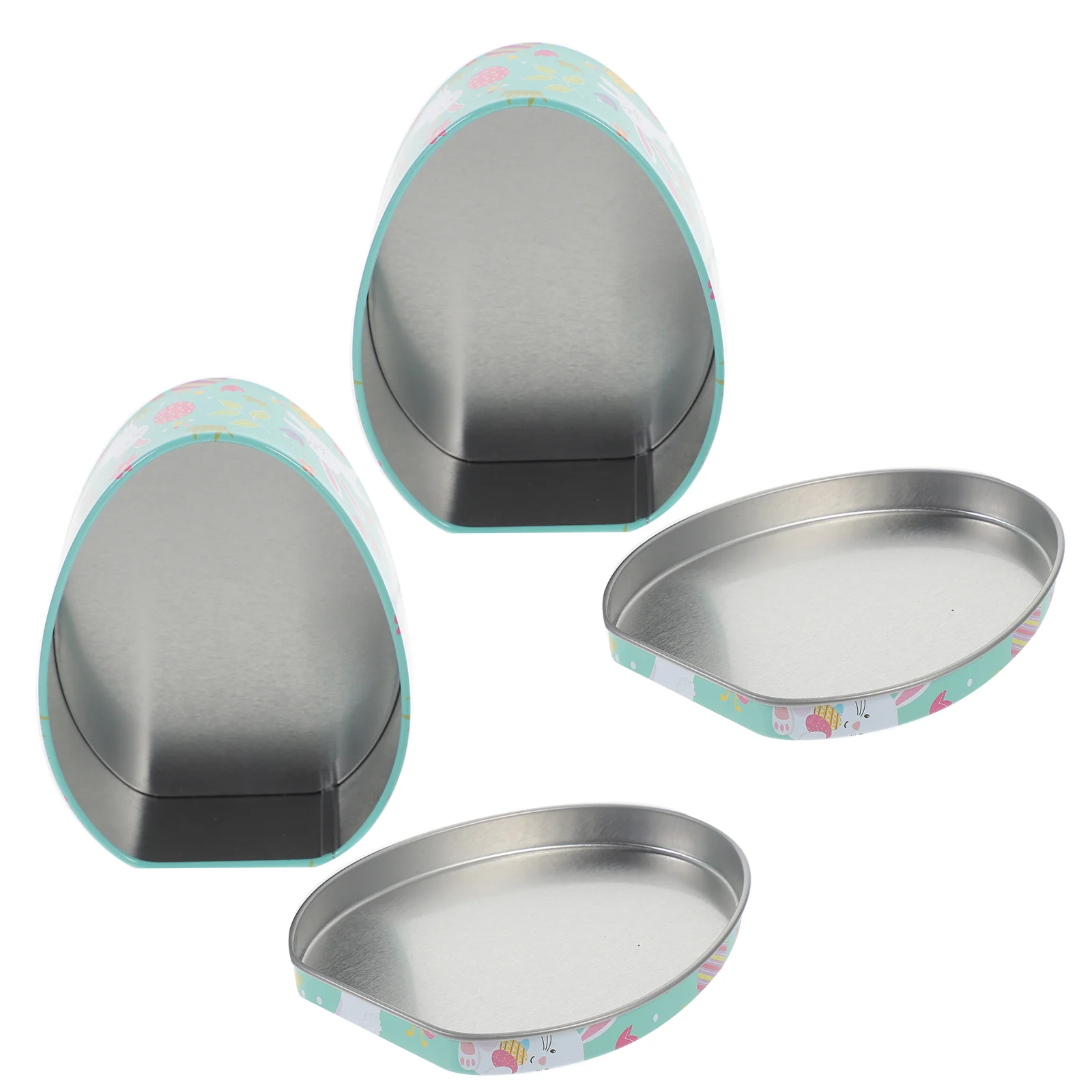 

2 Pcs Easter Candy Box Gift Packaging Small Tins with Lids Treat Boxes Party Favors Detailersunite for Iron Decoration