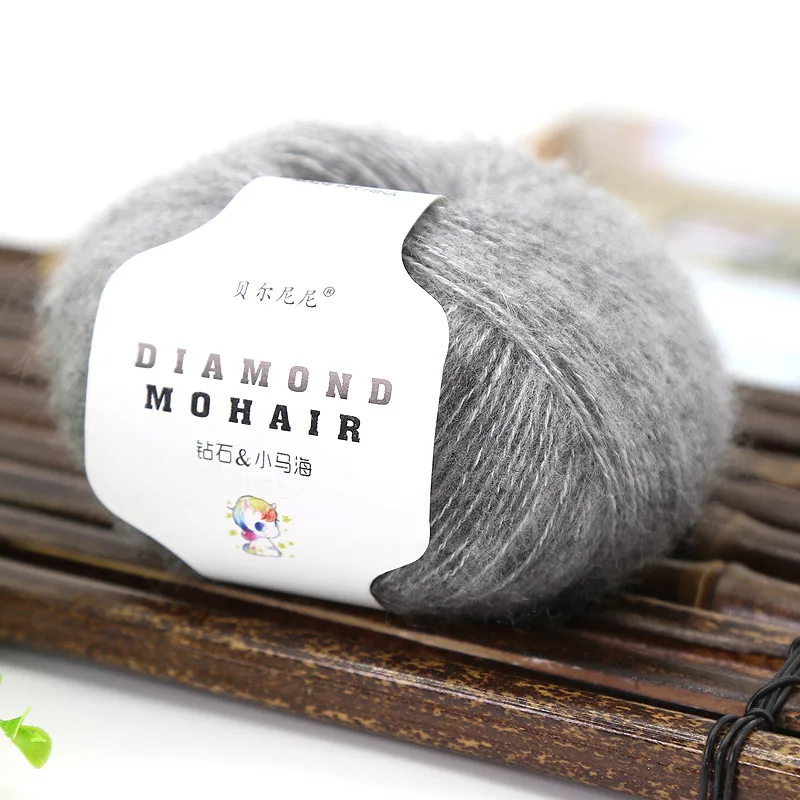 4pcs X25g Mohair Yarn Cheap Knitting Yarn Crochet Baby Wool Yarn for Knitting Sweater Socks 166m 0.9mm 5
