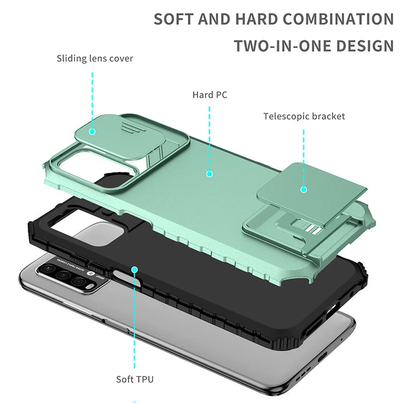 Ultimate Shockproof Slide Camera Cover Case for Xiaomi Redmi and Poco Series