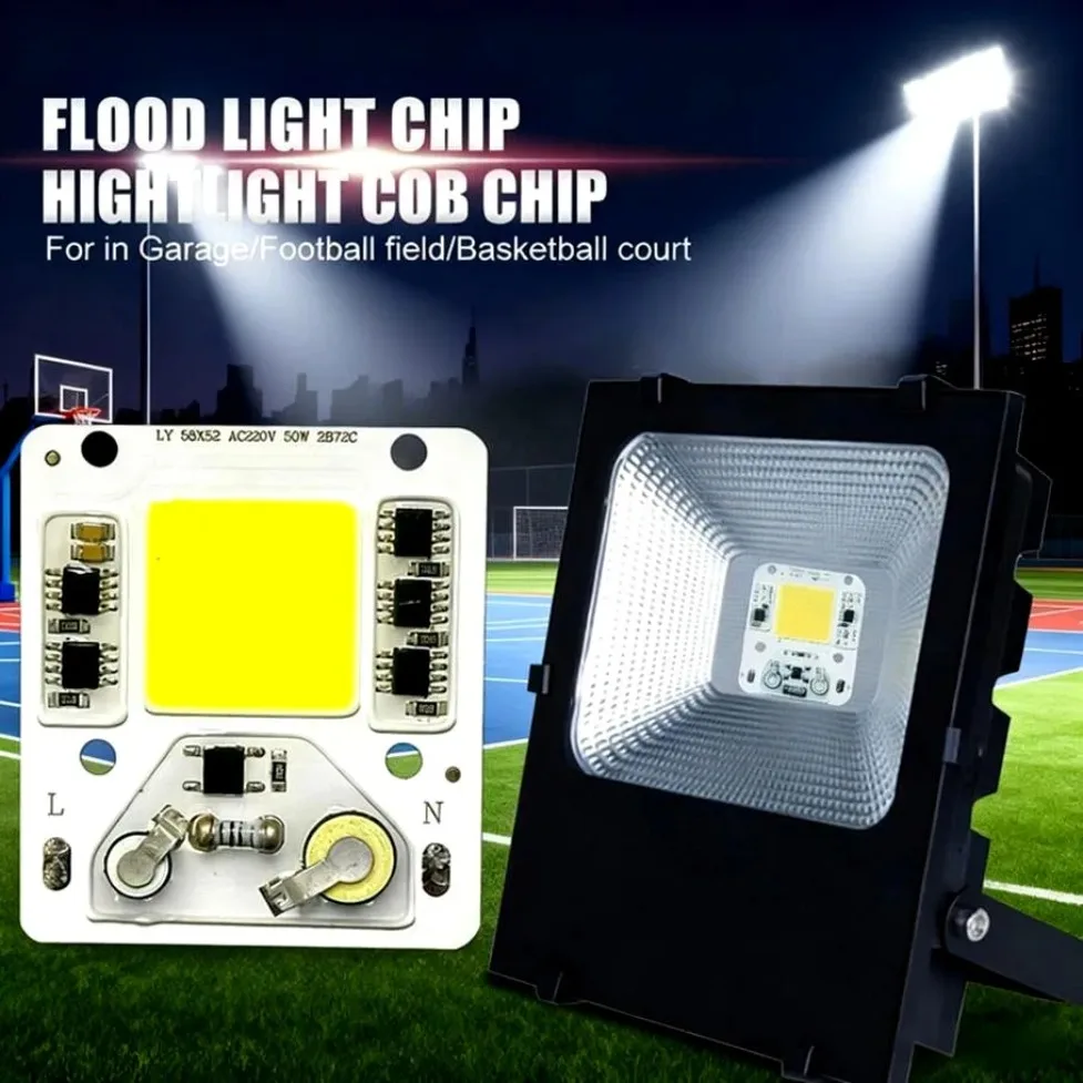 1/2/4/6/8/10pcs AC220V 50W COB LED 칩 램프 스마트 IC 광원 DIY 투광 조명 스포트라이트 야외 조명용 드라이버 필요 없음