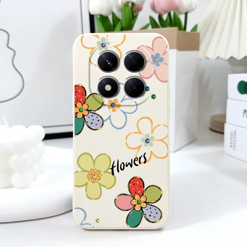 Luxury Diamond Flower Silicone Phone Case Cover