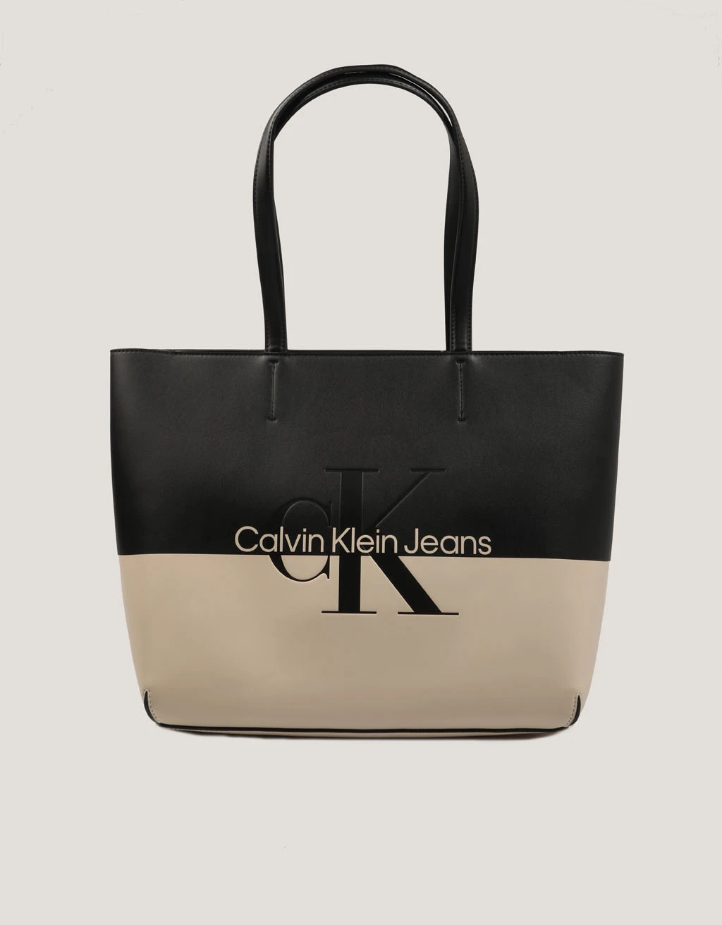 Calvin Klein Black/white K60k6097780 Black Leather Shopper Bag-black  Handbag 79763 - Shoulder Bags - AliExpress