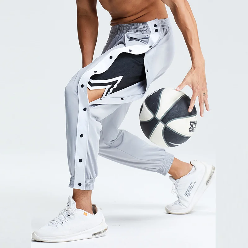 

5XL Sport Track Pants Men Running Jogging Trousers Gym Sweatpant Button Exercising Training Bodybuilding Basketball Trousers Man