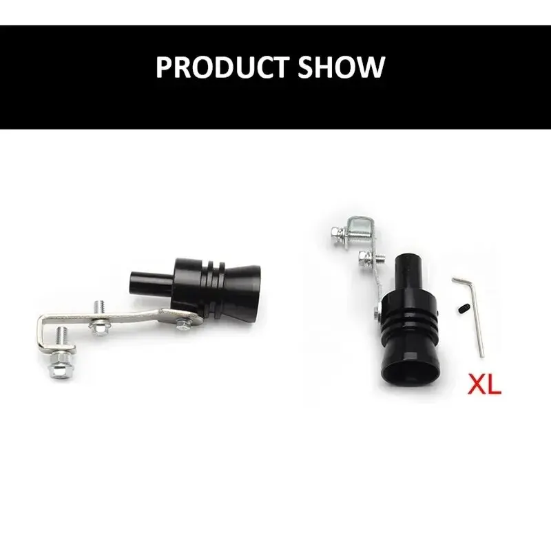 XL 사이즈 블랙 터보 사운드 휘슬, 차량 수리 장치, 배기 파이프, 자동차 터보 머플러, 범용 사운드 시뮬레이터 자동차