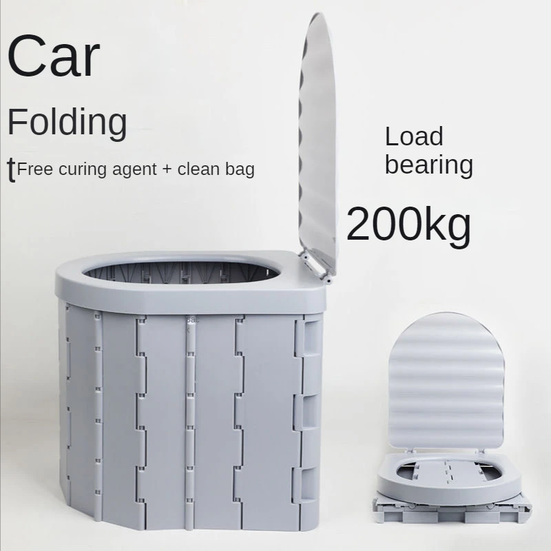 Portable Toilet Folding Commode Porta Potty Car Toilet Camping Toilet For Travel Bucket Toilet Seat for Camping Hiking Long Trip