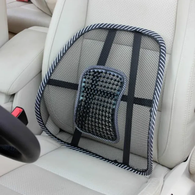 Car Seat Office Chair Massage Back Lumbar Support Mesh Ventilate Cushion  Pad Black Mesh Back Lumbar Cushion for Car Driver - AliExpress