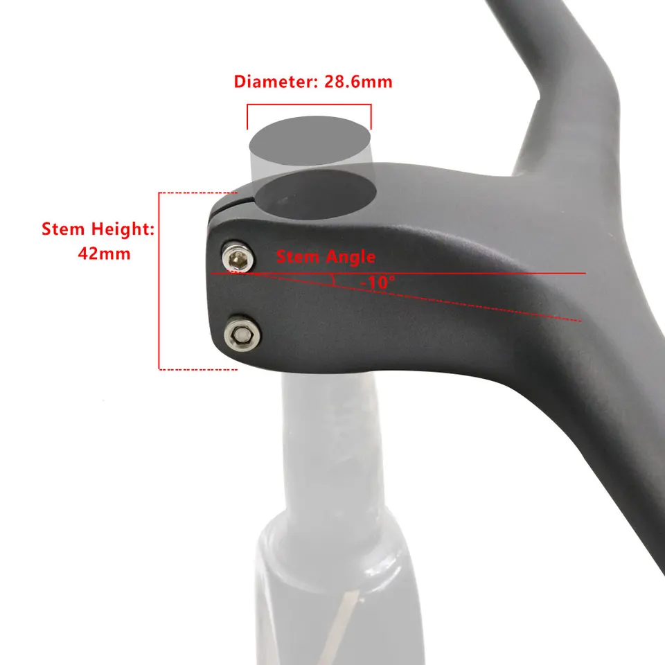 Guidon VTT En Carbone Intégré TOSEEK Avec Potence, 28,6 Mm/17 Degrés, 230601, 700/800/900 Mm, Noir Du 52,1 € | DHgate
