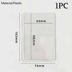 Clear Acrylic Photocard Holder with Keychain - Transparent Protective Case (A)