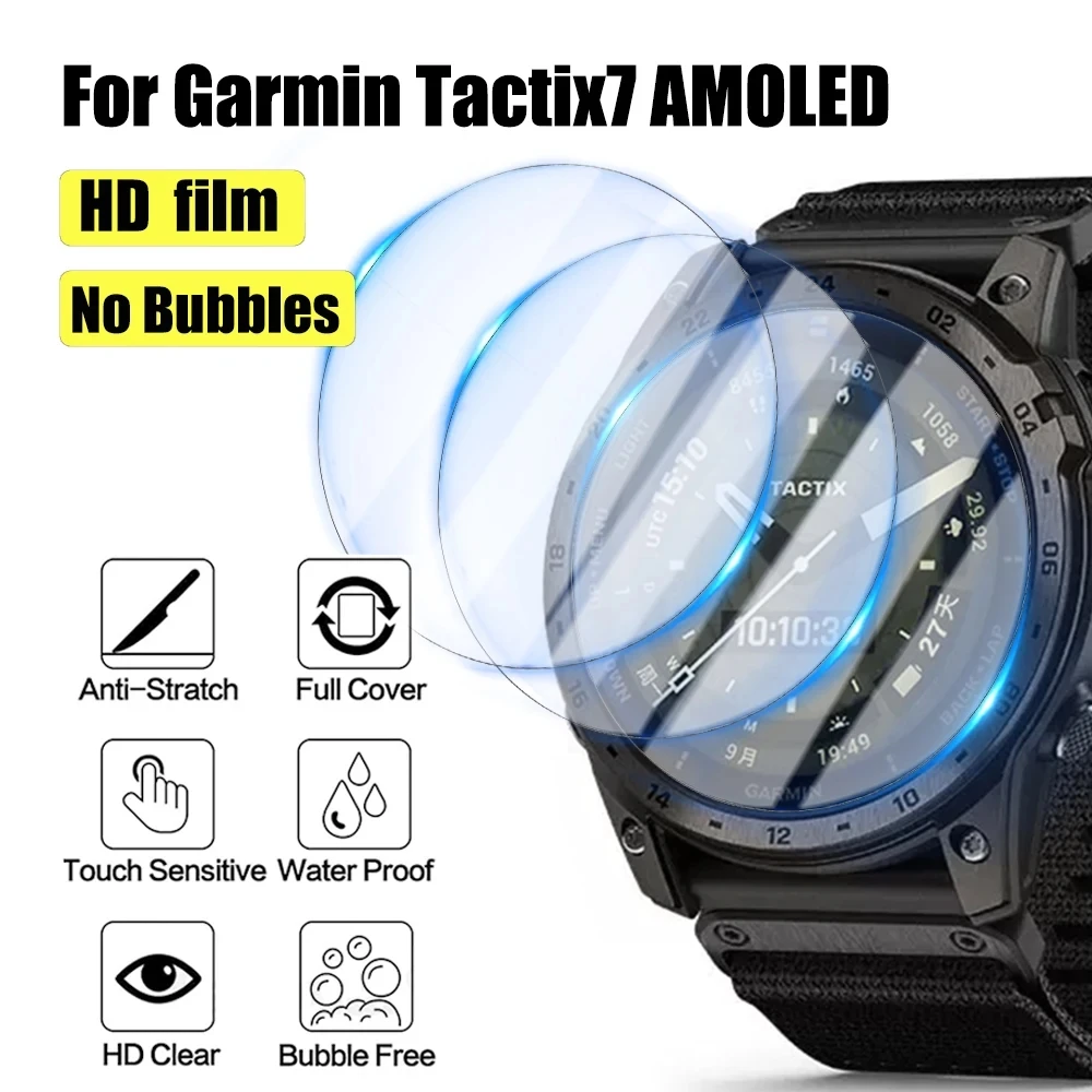 

2PCS Tempered Glass For Garmin Tactix 7 Amoled Screen Protector Film For Tactix7 Amoled SmartWatch Protective Glass