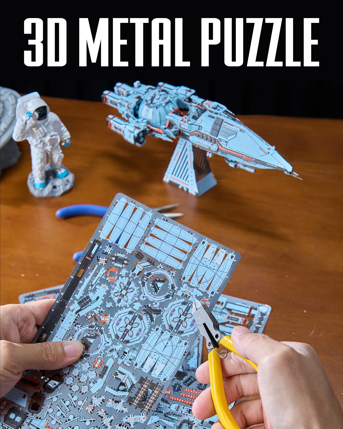 Piececool 3D Metal Puzzles Three Body Blue Space Natural Selection