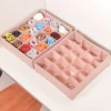 1pc breathable fabric underwear storage box, folding multifunctional drawer organizer for bras and socks, drawer organizer 1