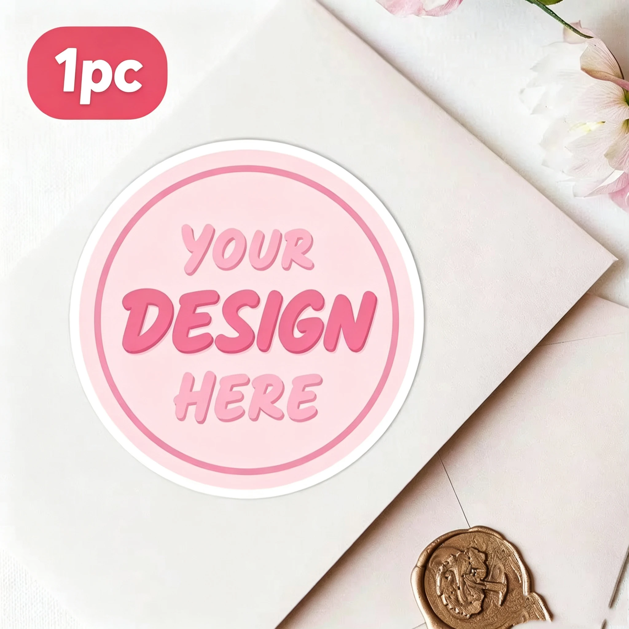Custom Round Stickers - Personalized Image & Text Labels for Gifts and Celebrations