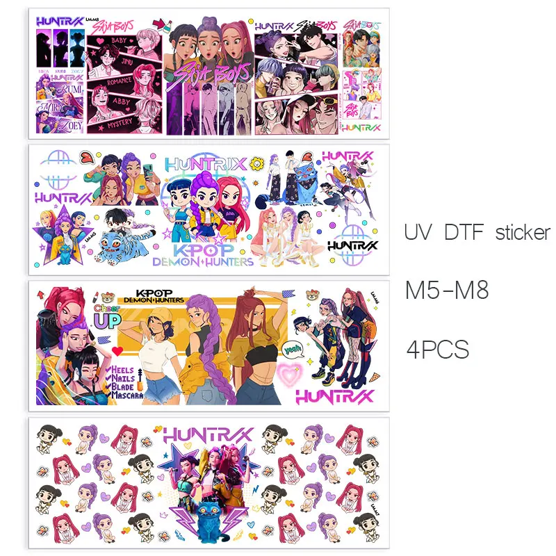 K-pop Demon Hunters UV Sticker Collection - Cartoon Crystal Gift Set