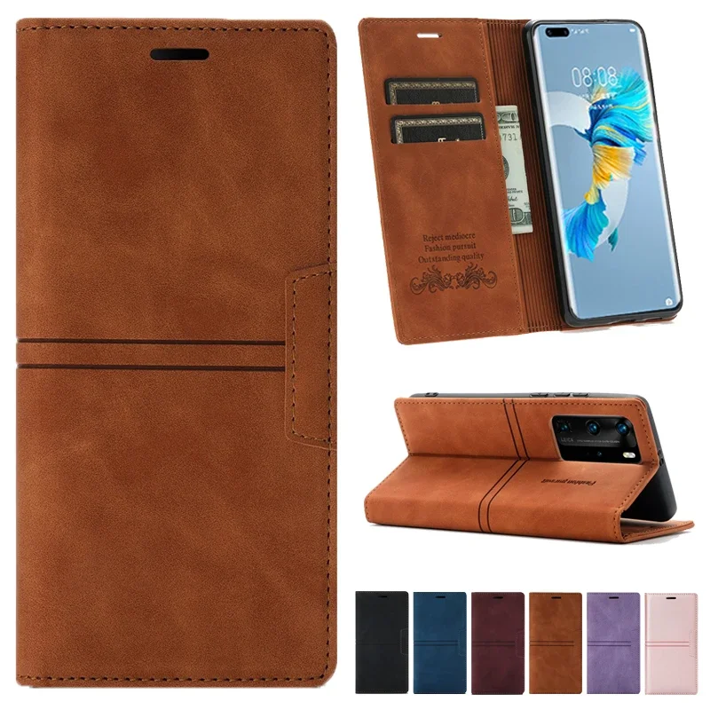 

Wallet Magnetic Leather Cover For Huawei P40 P40 Pro P30 P30 Lite P20 P20 Pro P20 Lite/Mate 50 50E 50 Pro 10 Pro 10 Lite/Y6 2019