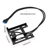 20 Pin 3.5" Floppy Bay Front Panel 2 Ports USB Expansion Adapter Connector 3